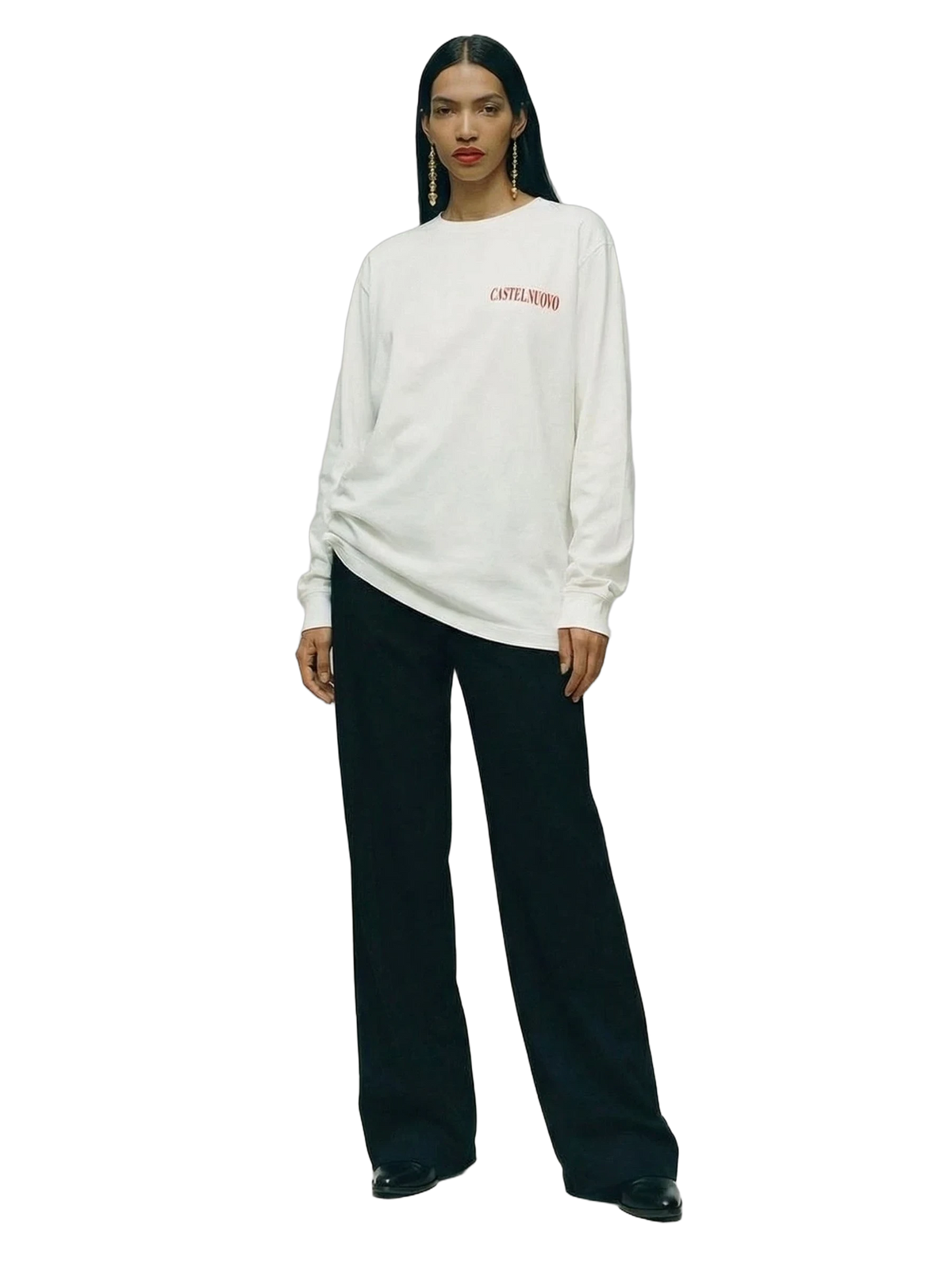 Mirror Longleeve in white, women's cut