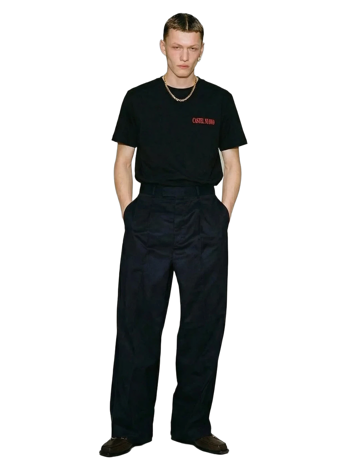 Mirror Tee in black, men's cut