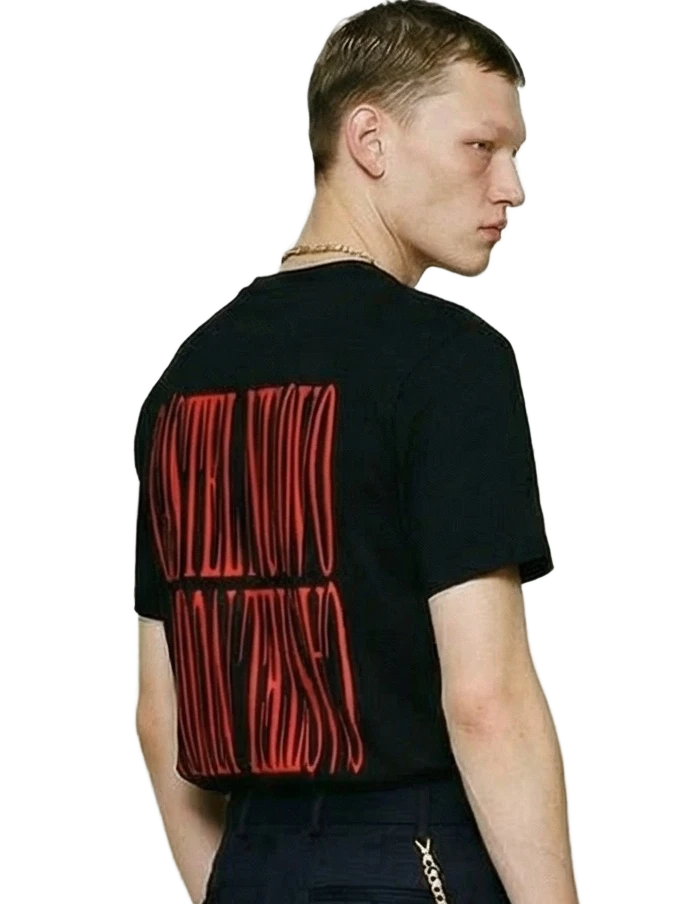 Mirror Tee in black, men's cut