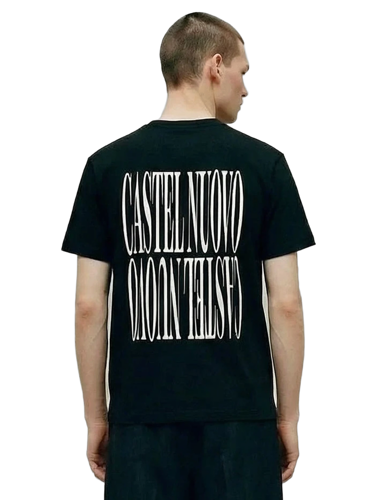 Mirror Tee in black, men's cut