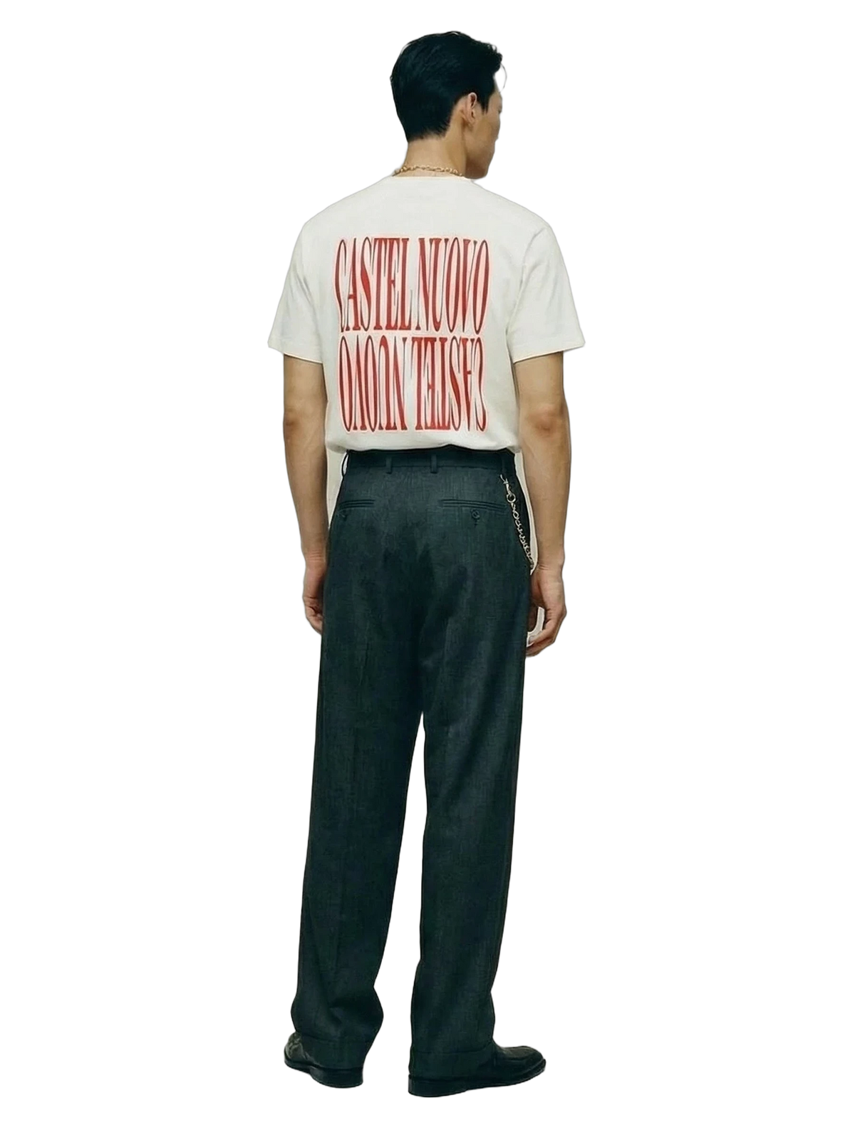 Mirror Tee in white, men's cut