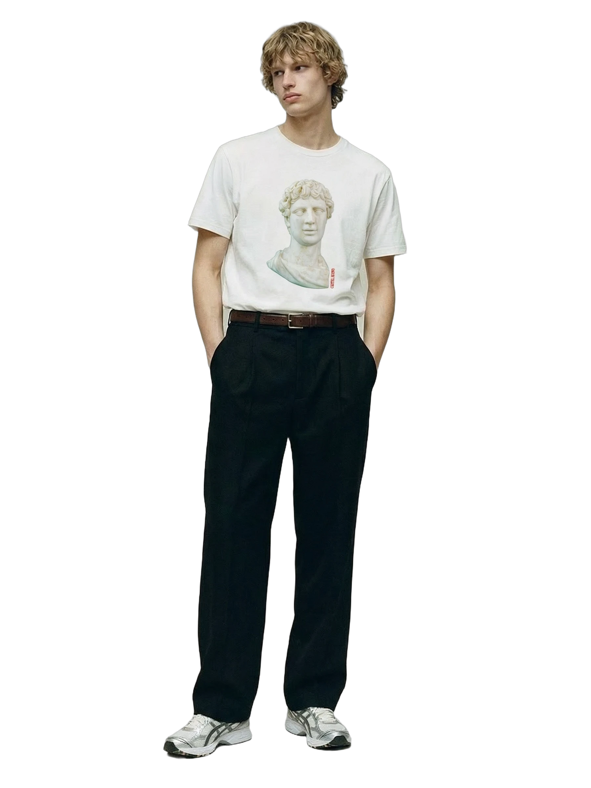 Effigy Tee in white, men's cut