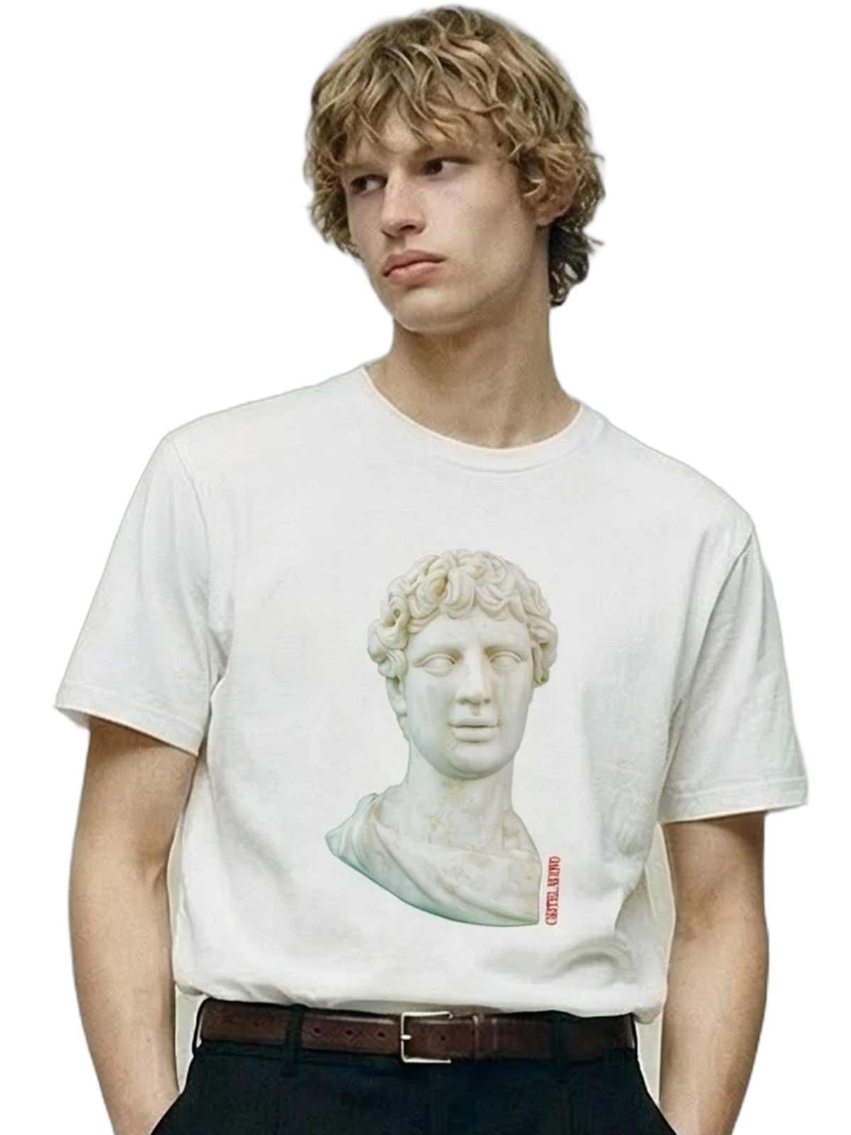 Effigy Tee in white, men's cut