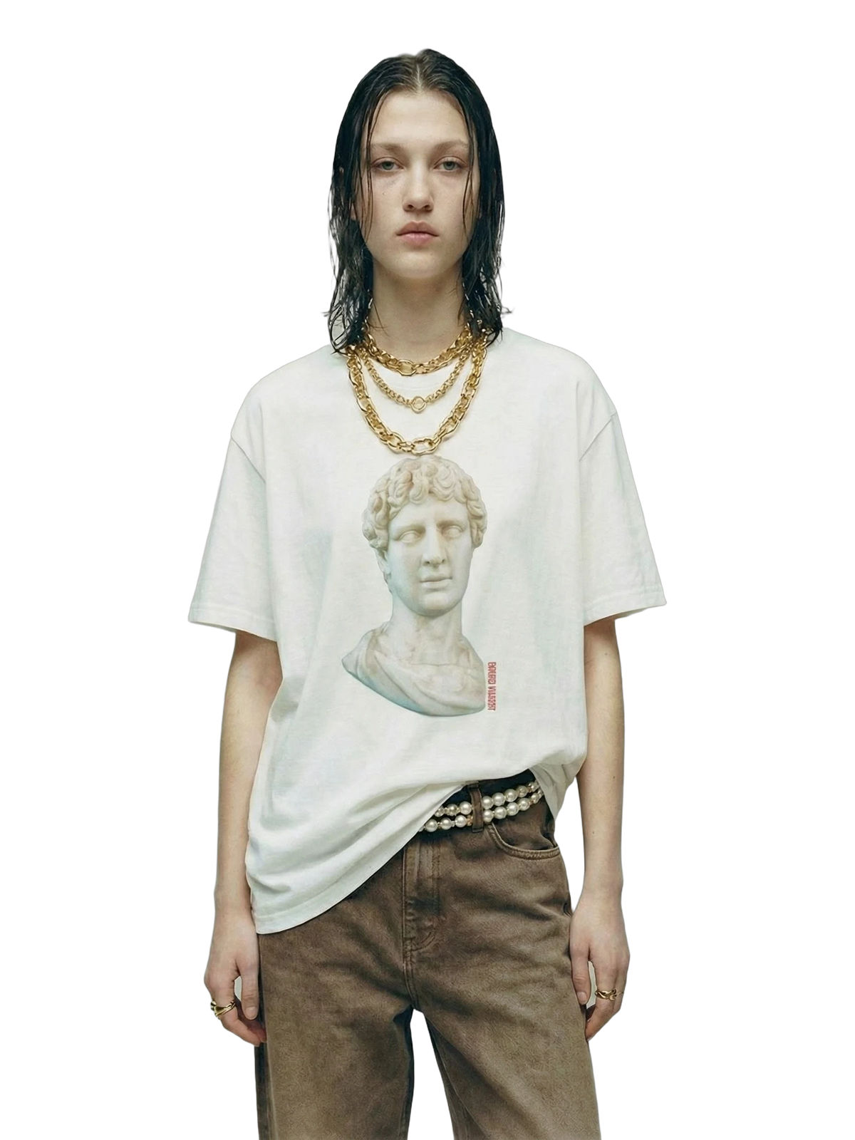 Effigy Tee in white, women's cut