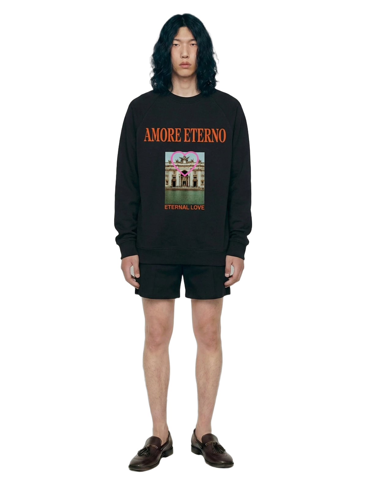 Eternity Club Crewneck in black, men's cut