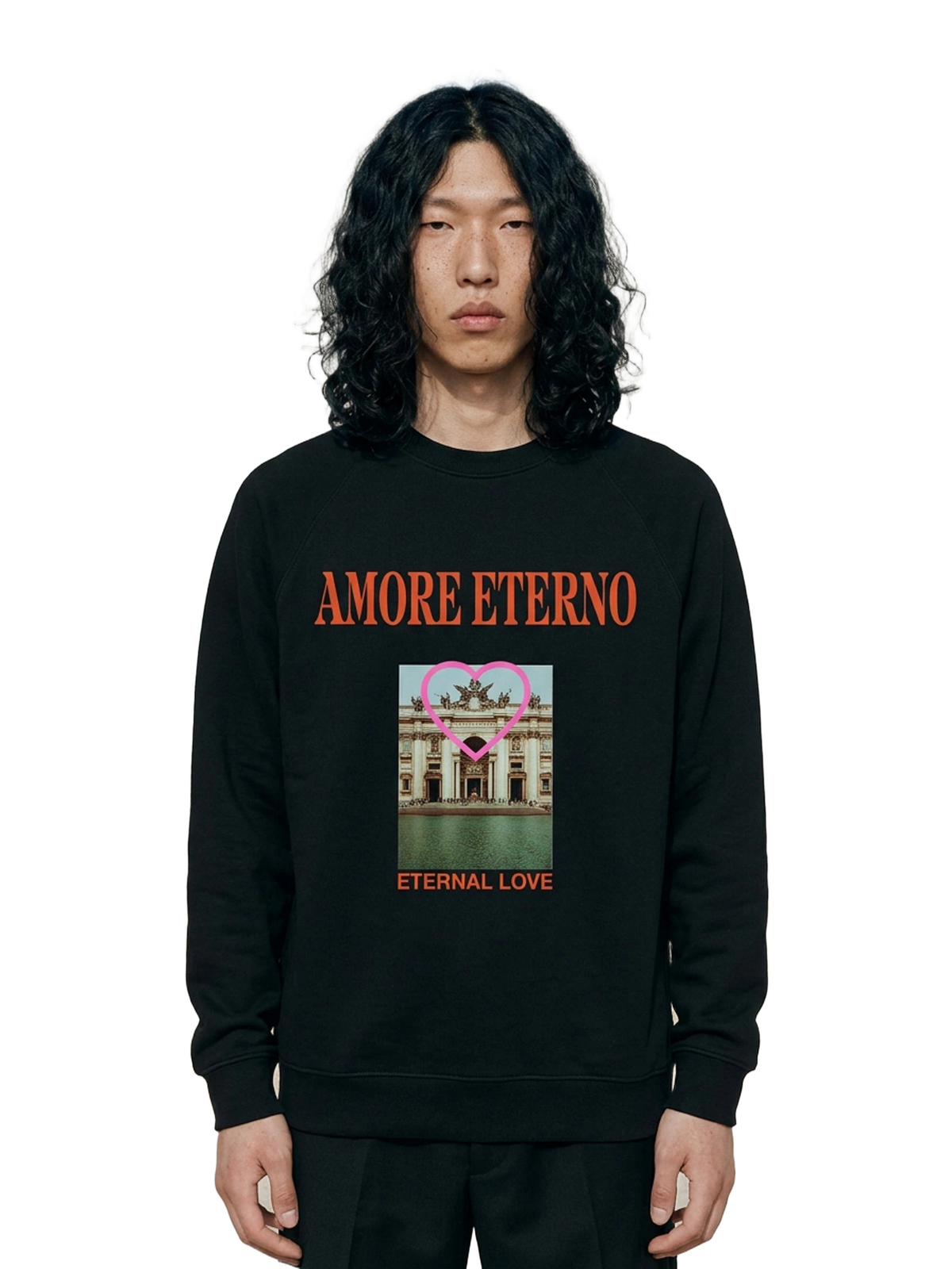 Eternity Club Crewneck in black, men's cut