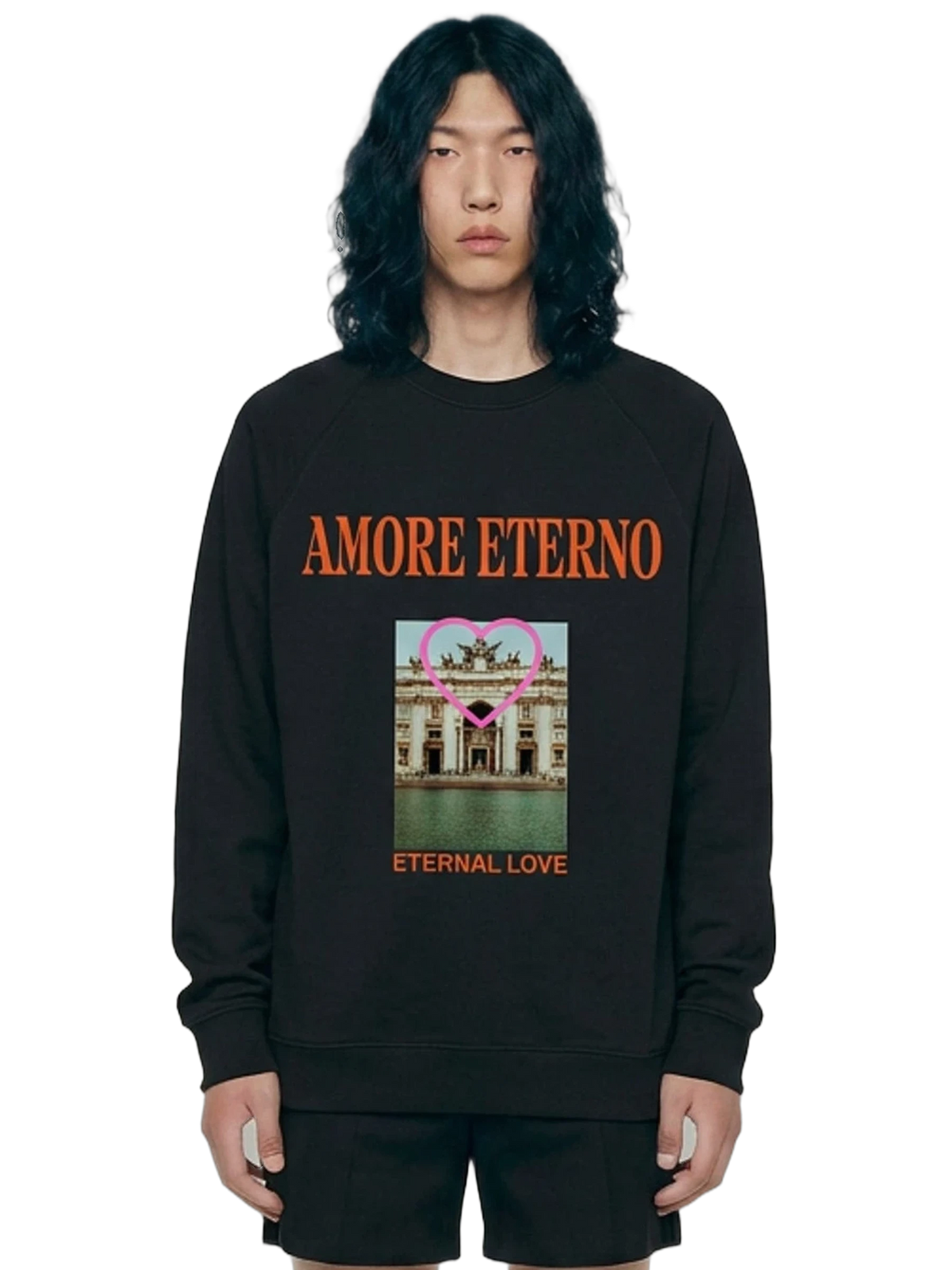 Eternity Club Crewneck in black, men's cut