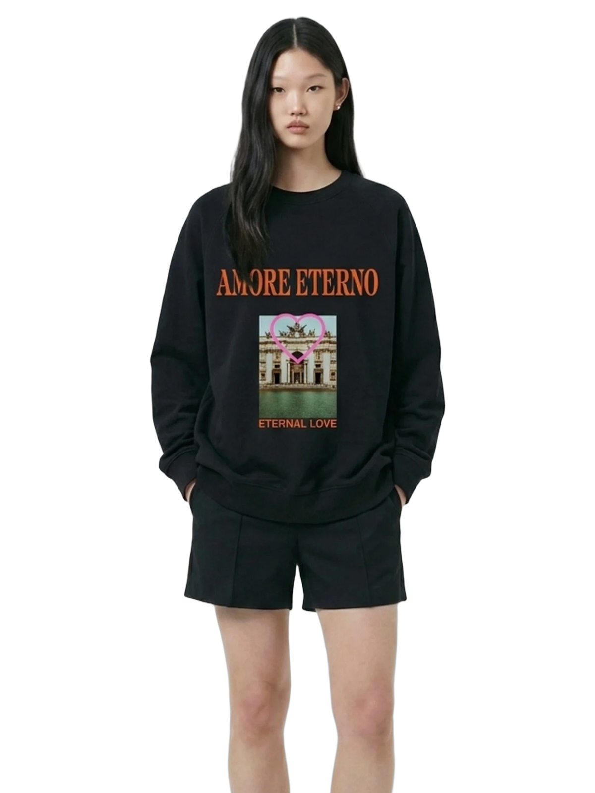 Eternity Club Sweatshirt in black, women's cut