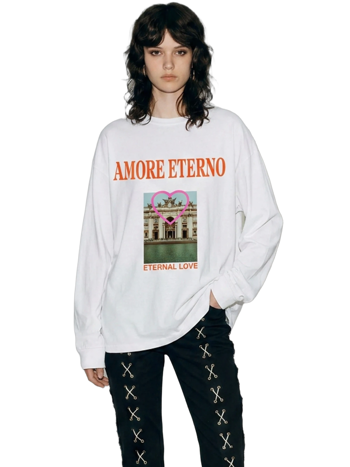 Eternity Club Long Sleeve in white, women's cut