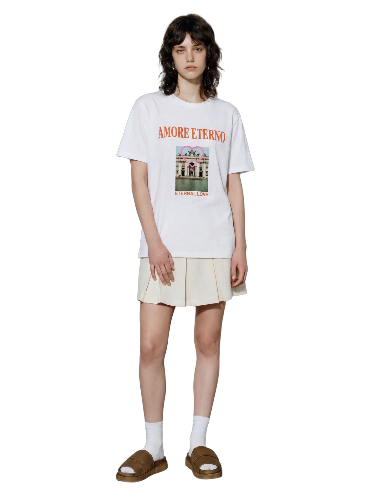 Eternity Club Tee in white, women's cut