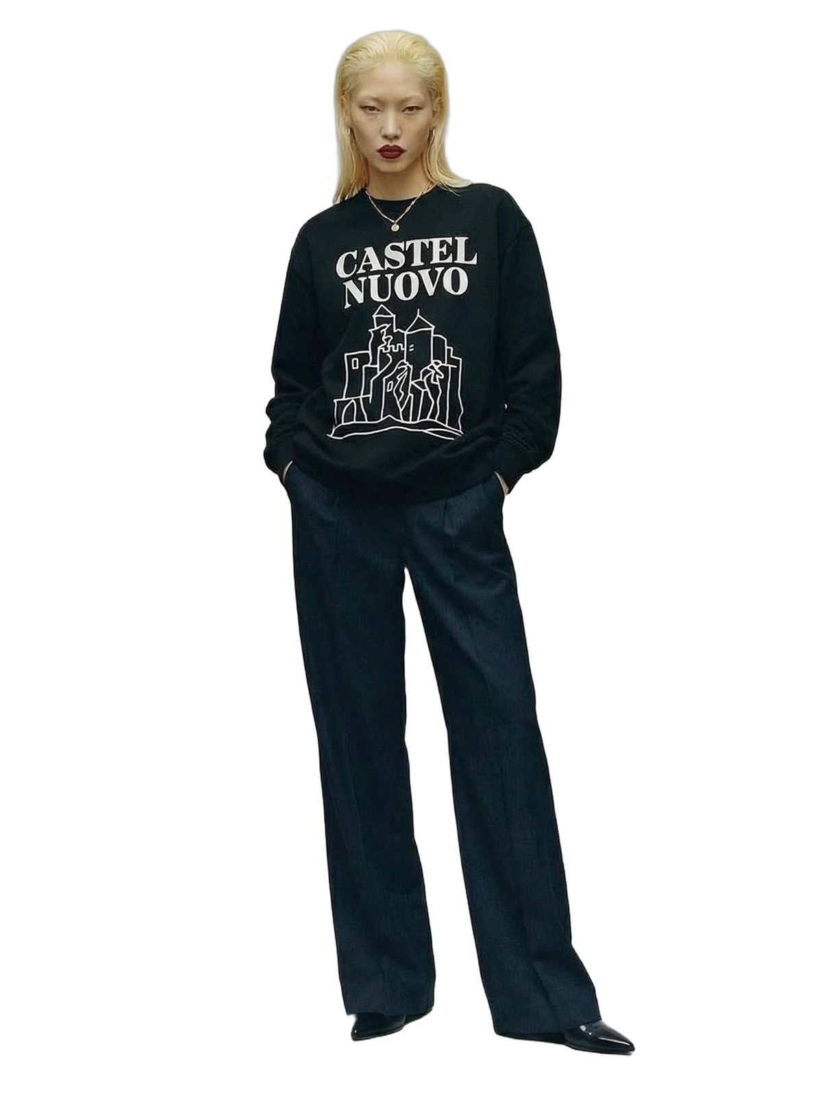 Fortezza Crewneck in black, women's cut