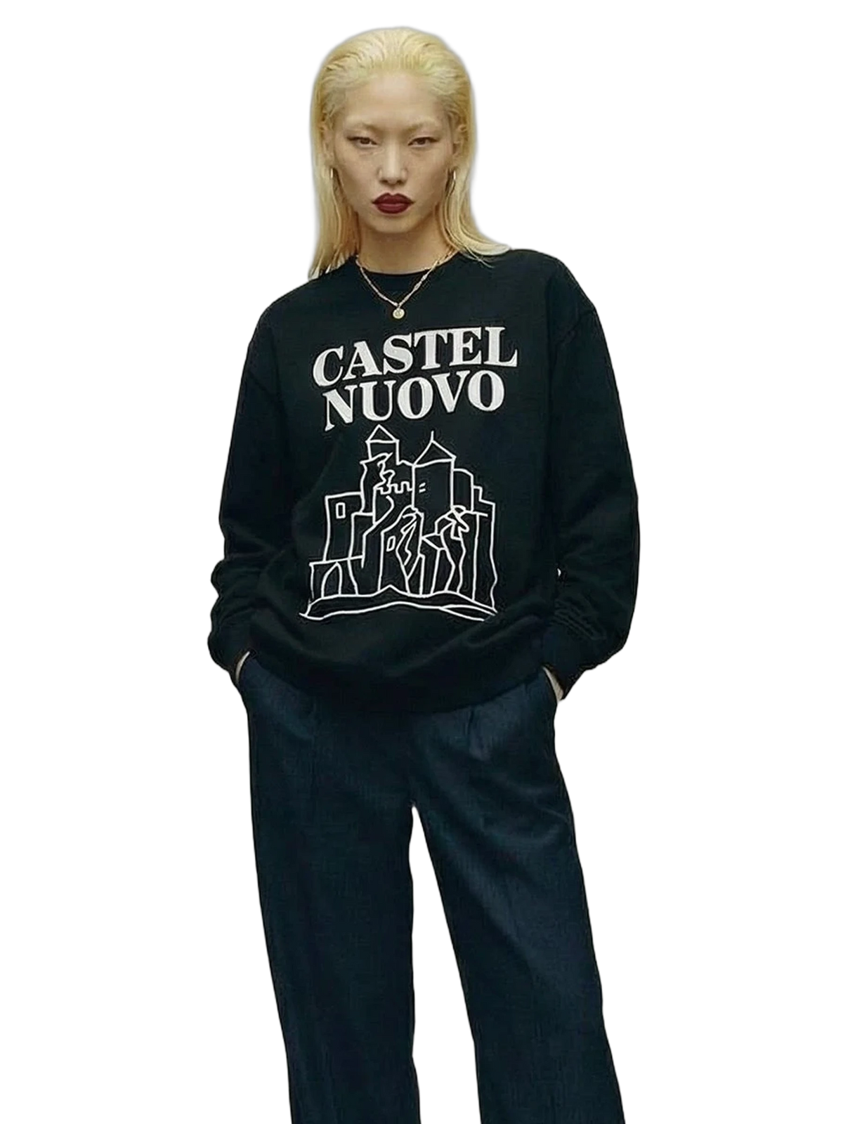 Fortezza Crewneck in black, women's cut