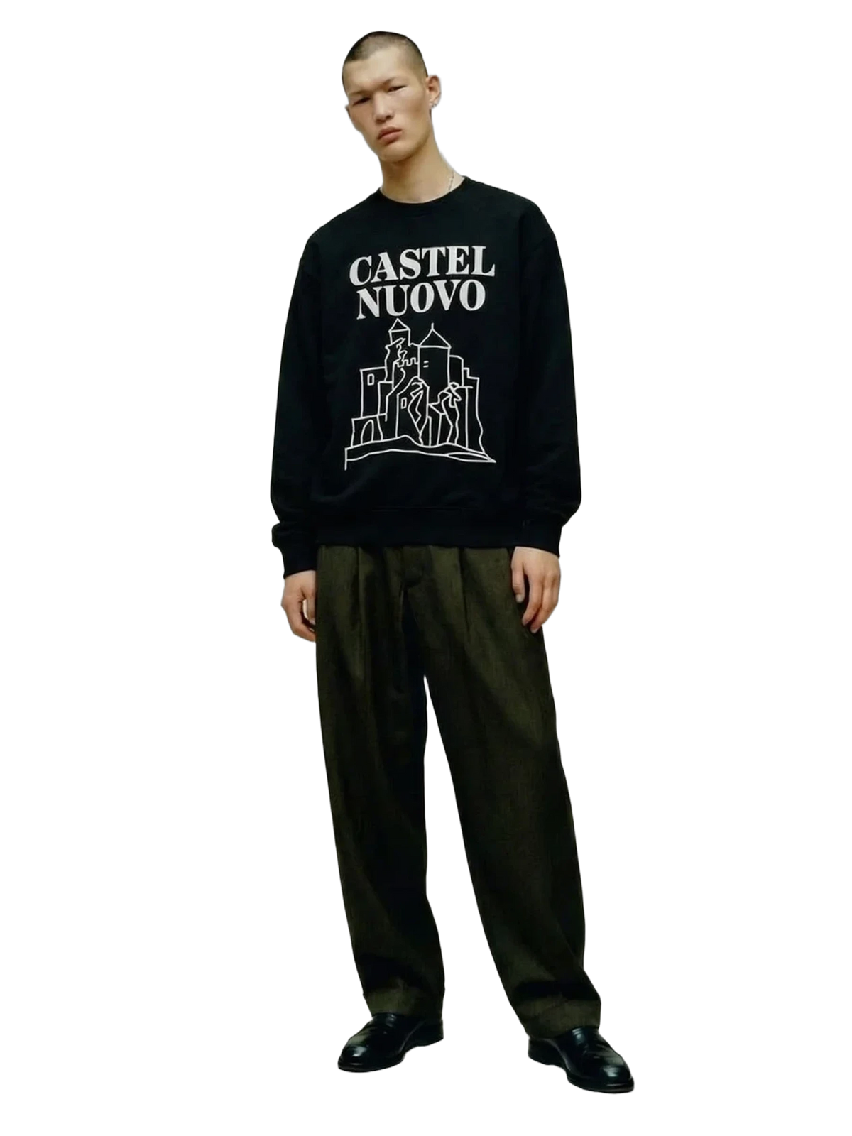 Fortezza Crewneck in black, men's cut