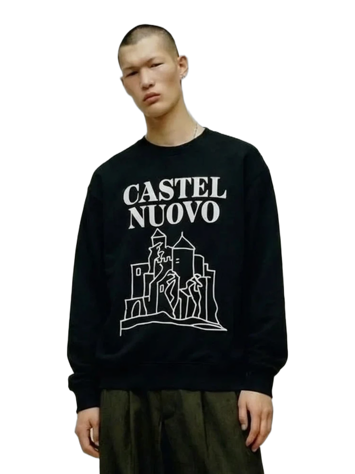 Fortezza Crewneck in black, men's cut