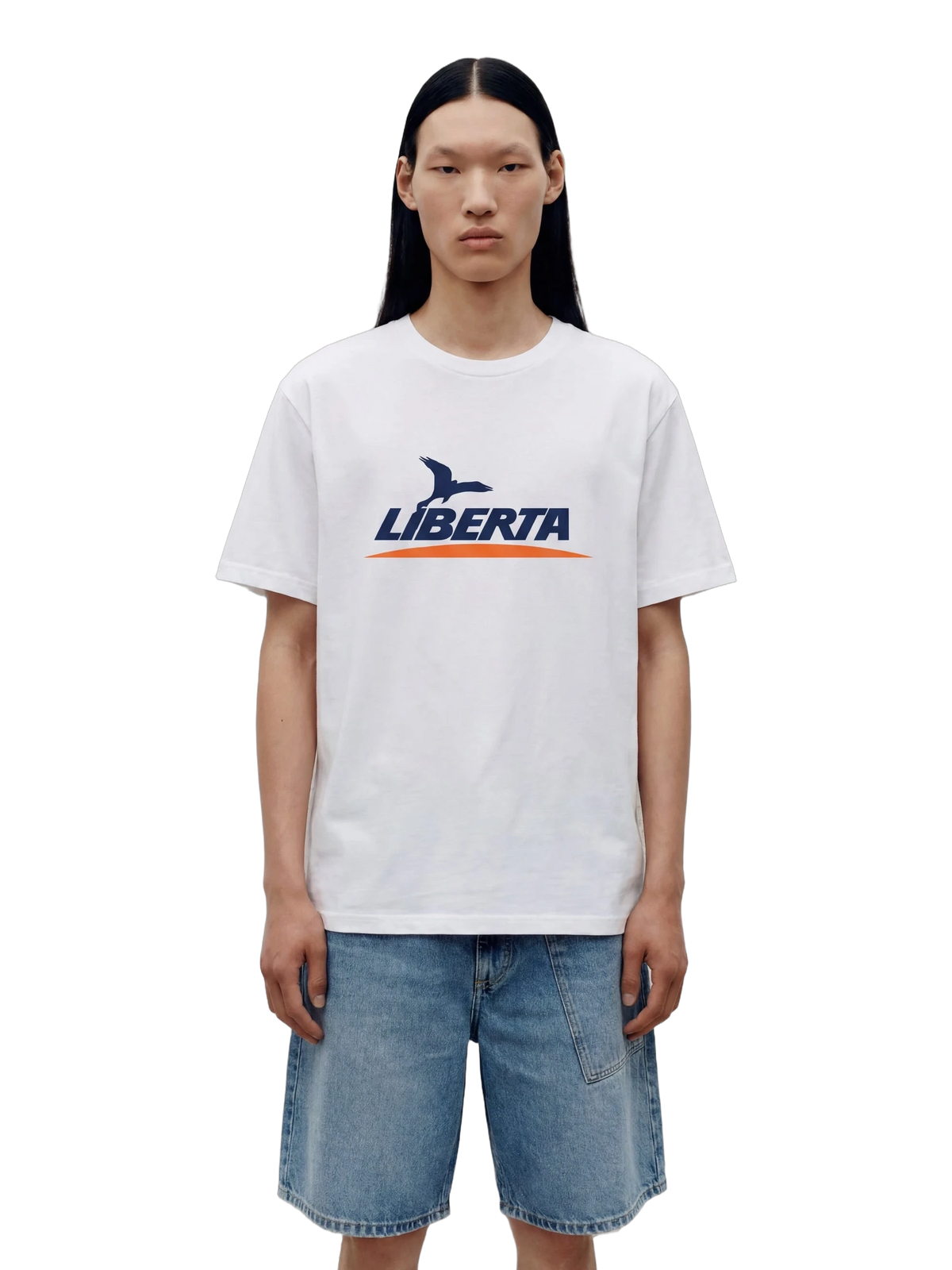 Freedom Tee in white, men's cut
