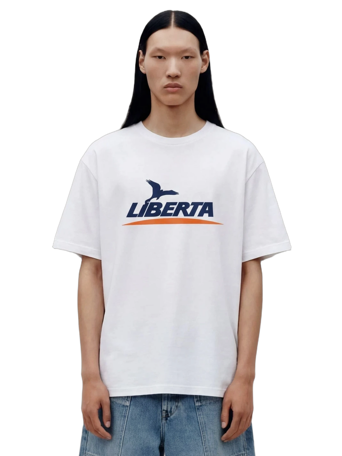 Freedom Tee in white, men's cut