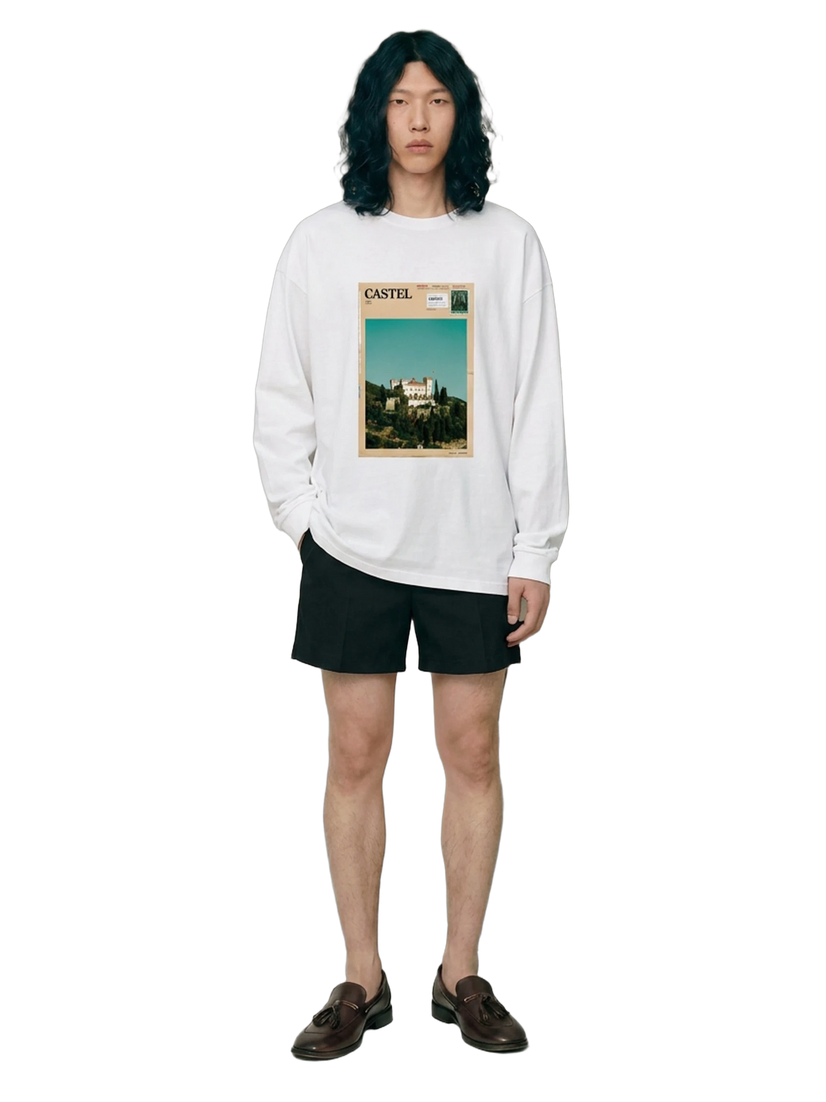 Heimweh Long Sleeve in white, men's cut