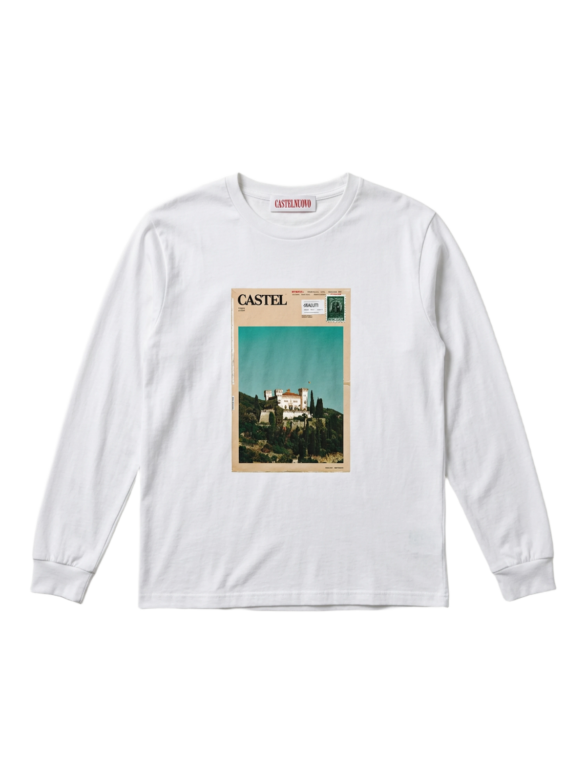 Heimweh Long Sleeve in white, men's cut, flat lay
