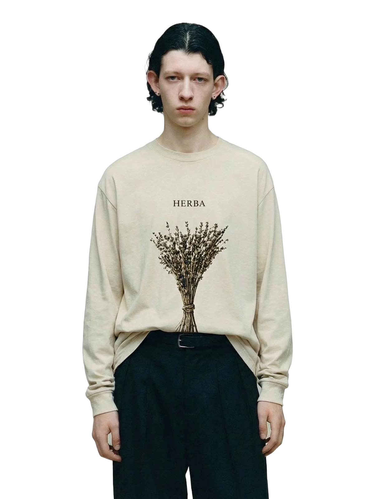 Herba Longsleeve in natural, men's cut