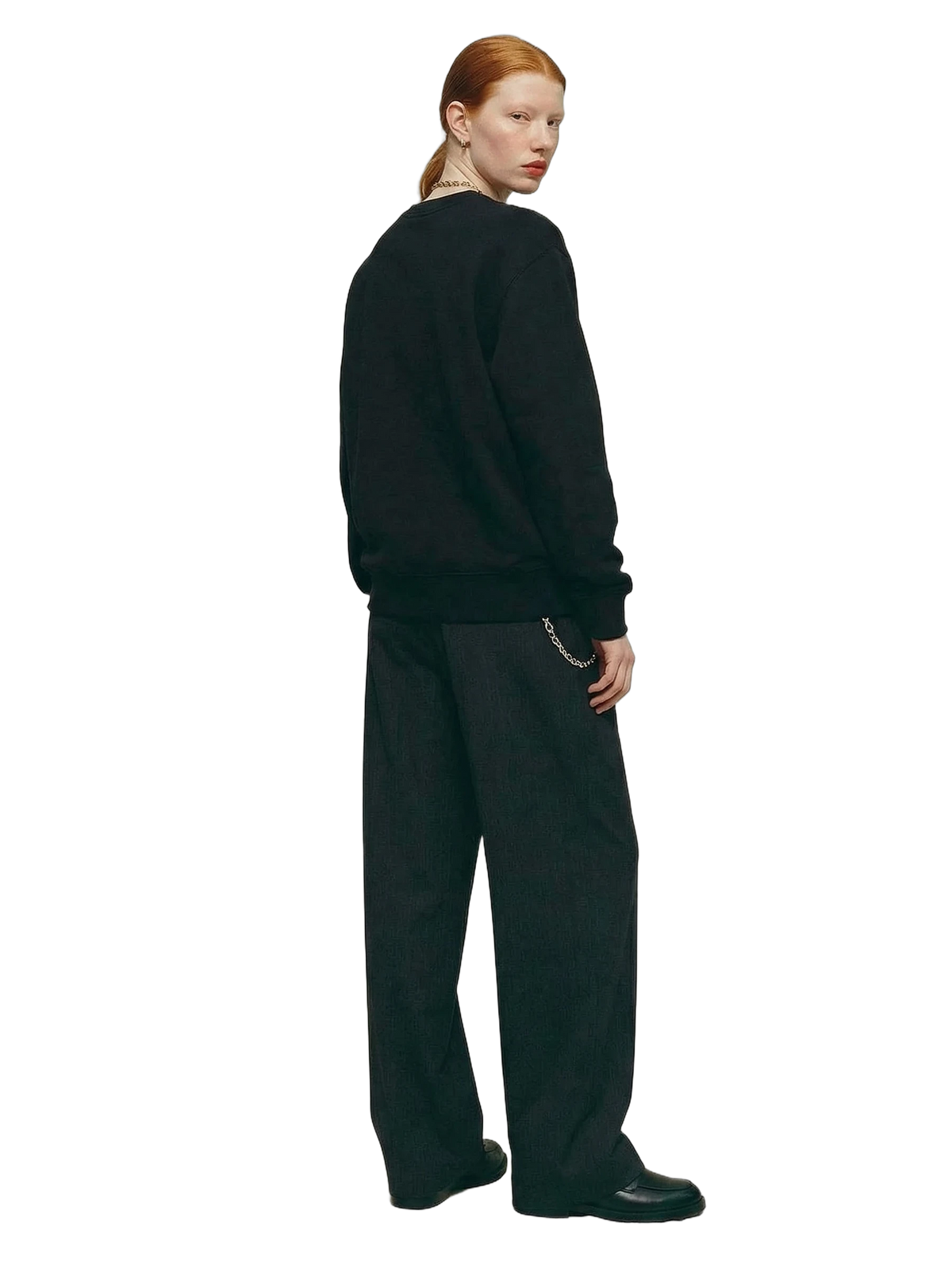 Incognito Crewneck in black, women's cut