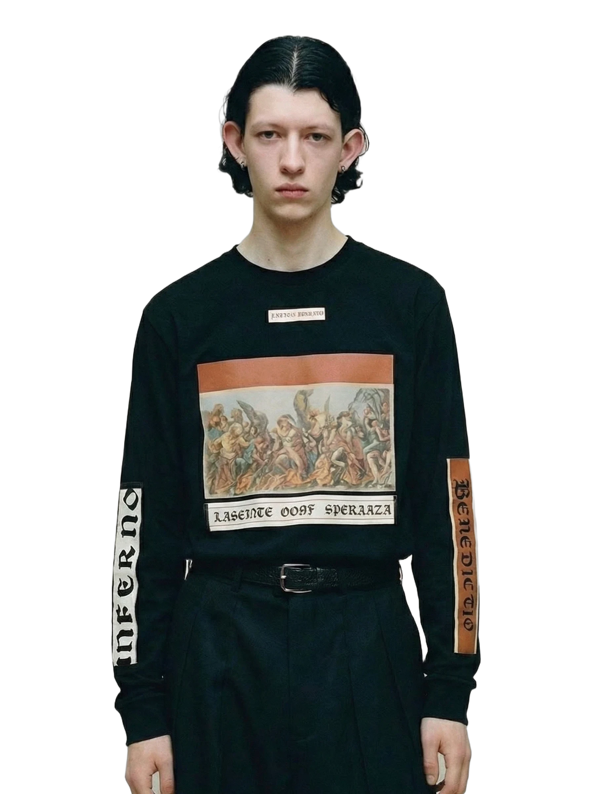 Inferno Longsleeve in black, men's cut