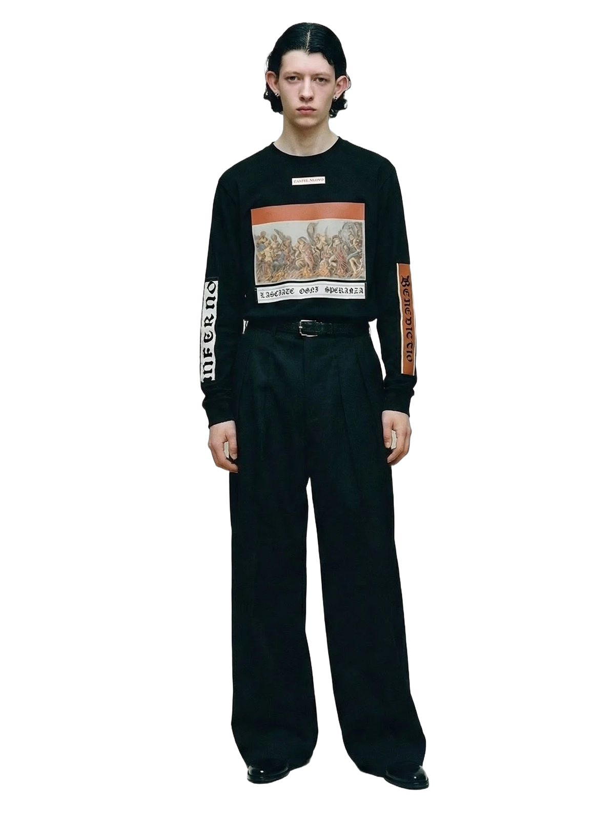Inferno Longsleeve in black, men's cut