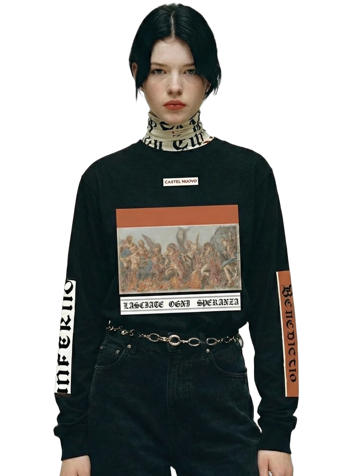 Inferno Longsleeve in black, women's cut