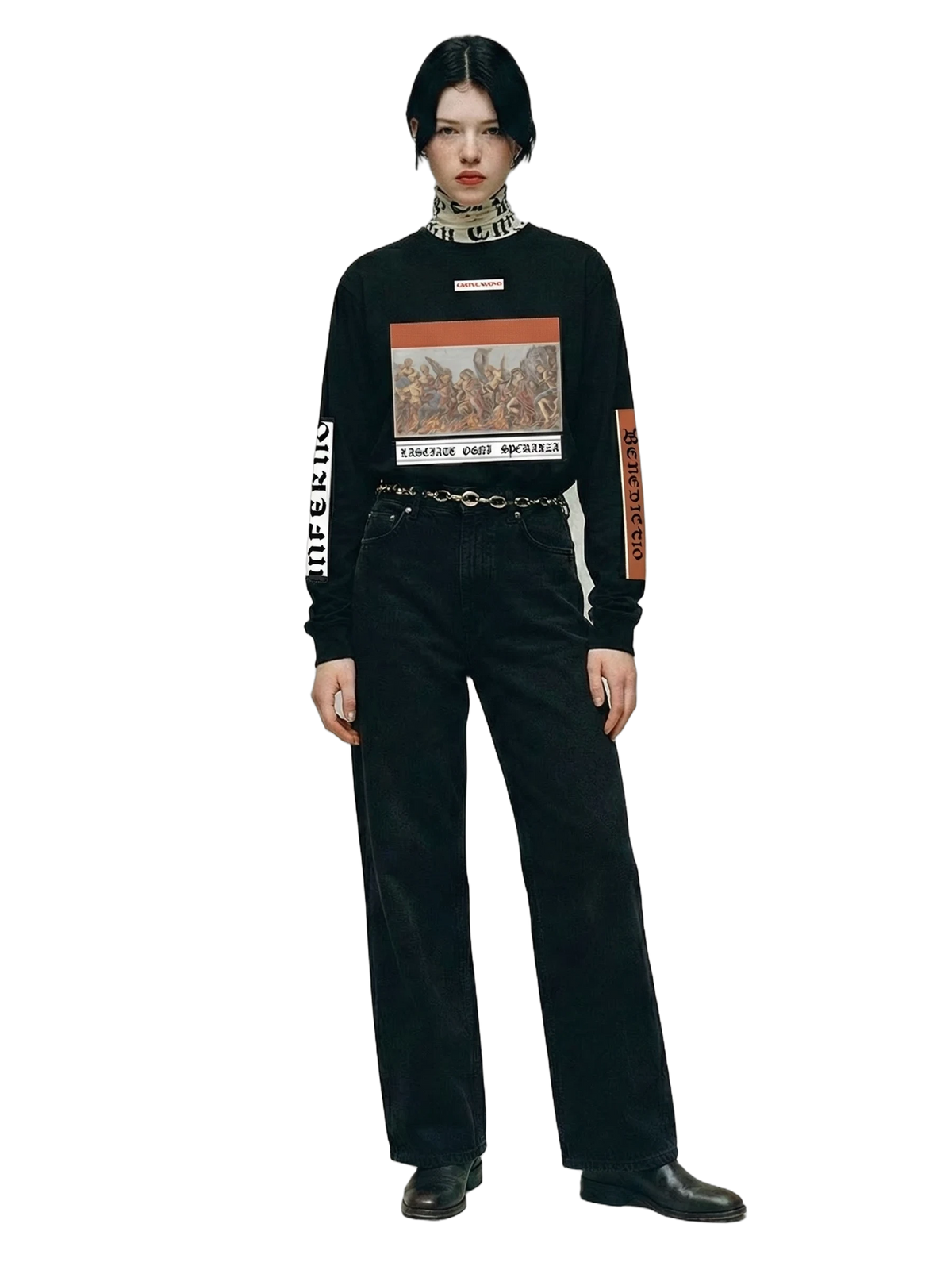 Inferno Longsleeve in black, women's cut
