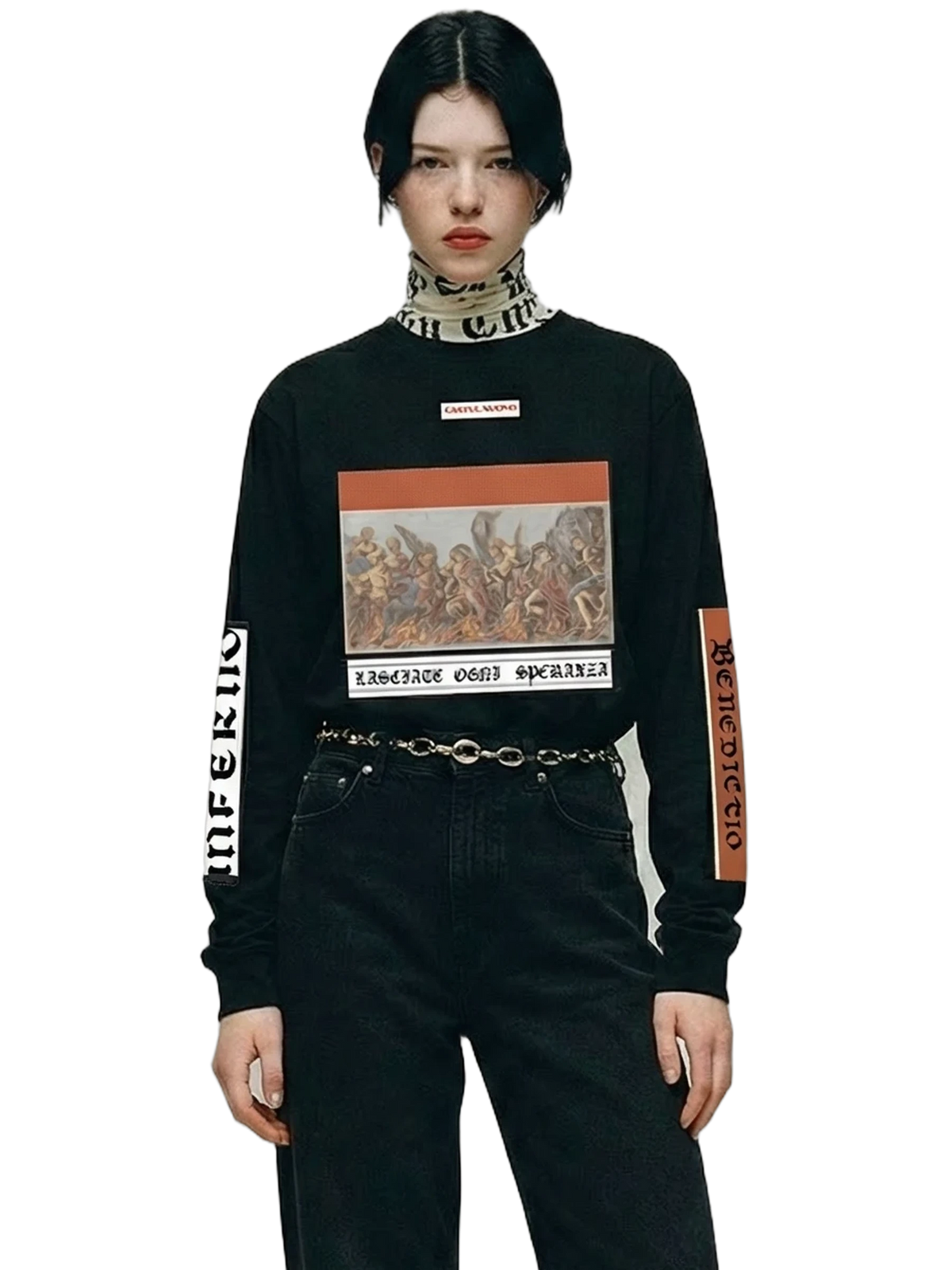 Inferno Longsleeve in black, women's cut