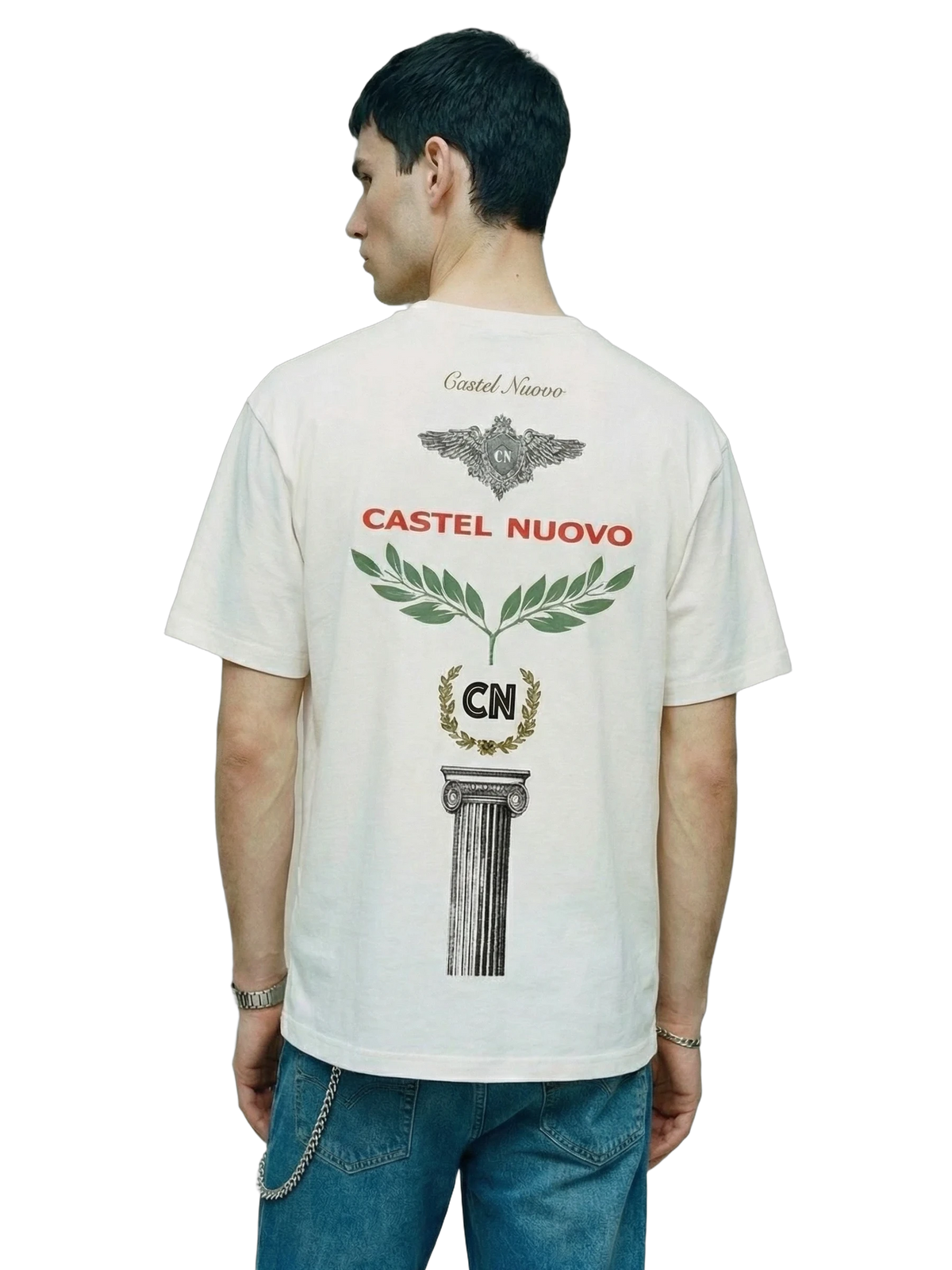 Insignia Tee in white, men's cut