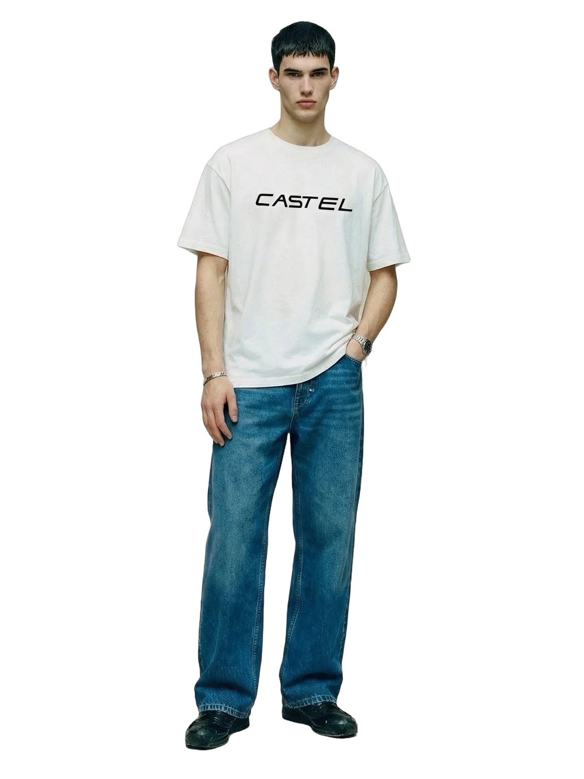 Insignia Tee in white, men's cut