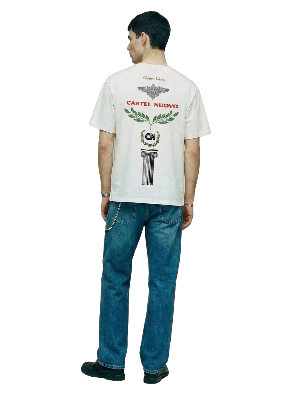 Insignia Tee in white, men's cut