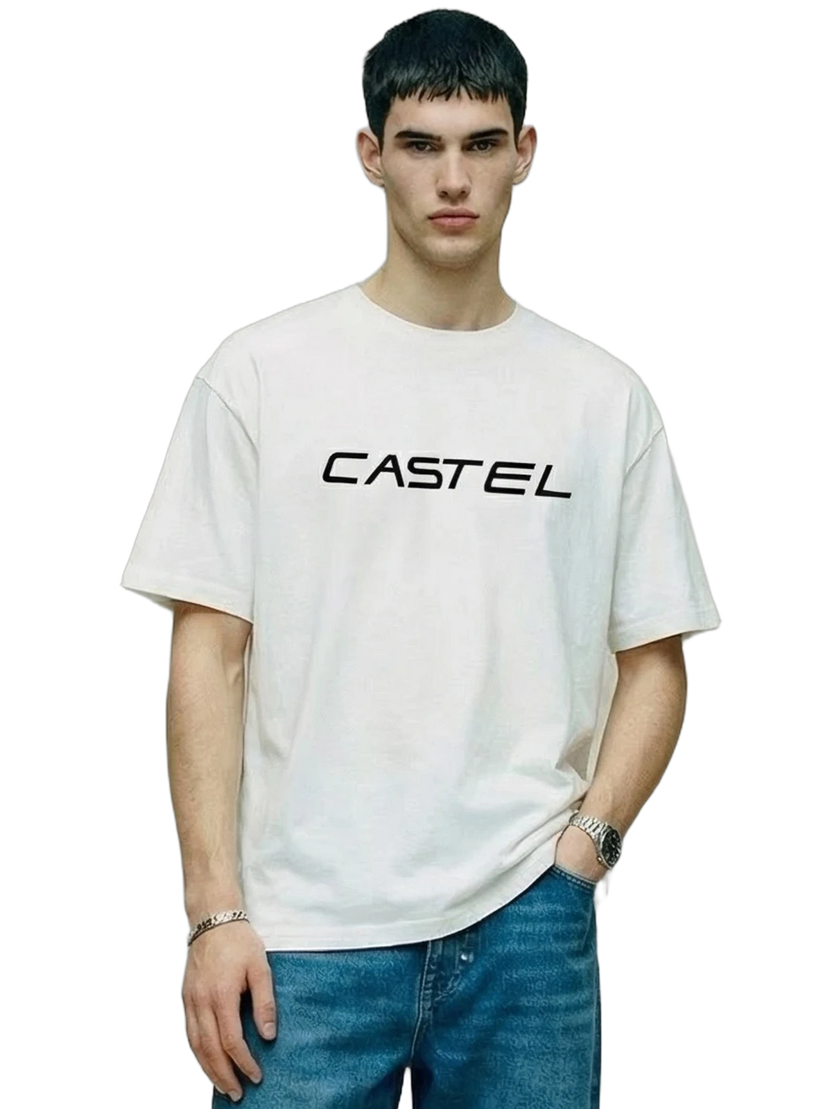 Insignia Tee in white, men's cut