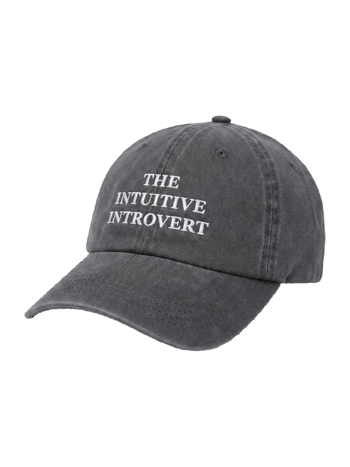Intuitive Introvert Cap in black, flat lay