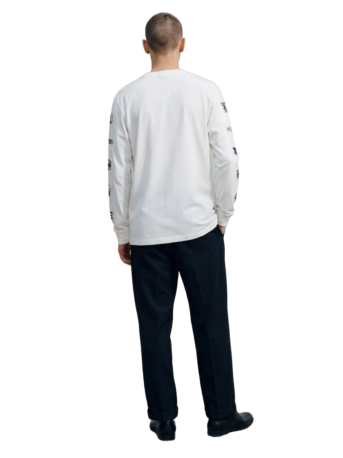 Liberta Long Sleeve in white, men's cut