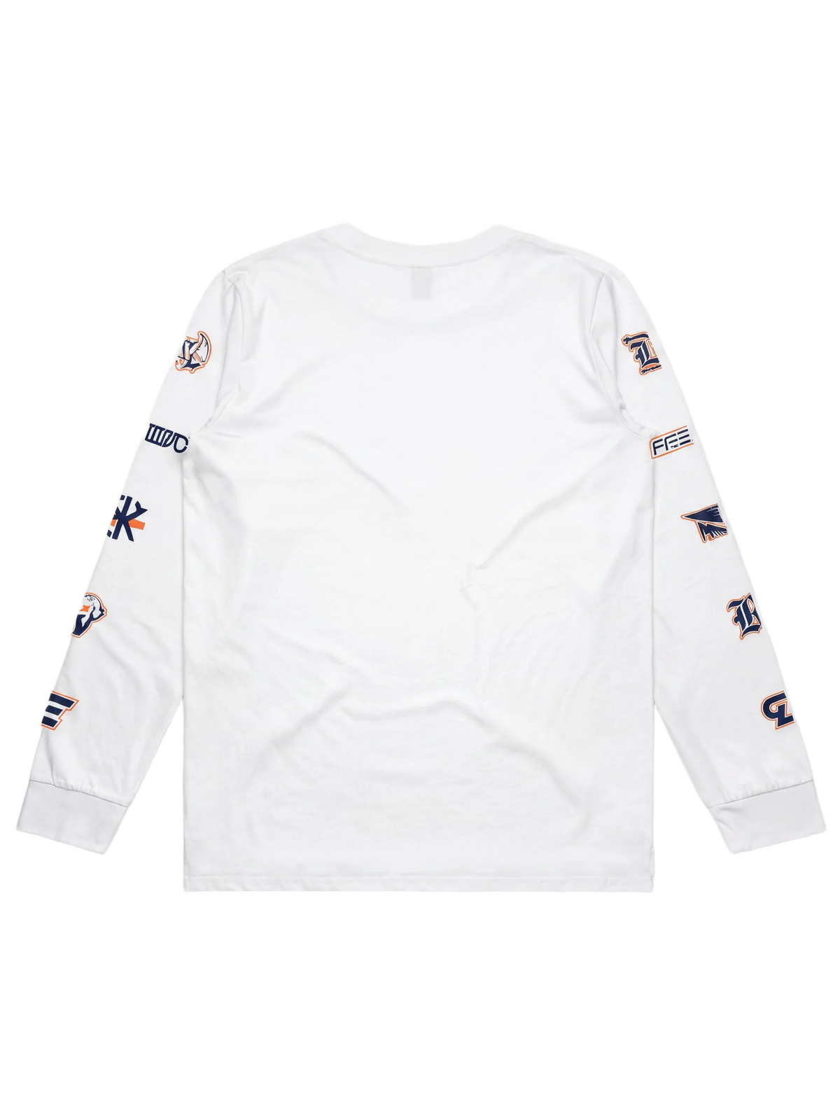 Liberta Long Sleeve in white, women's cut, flat lay