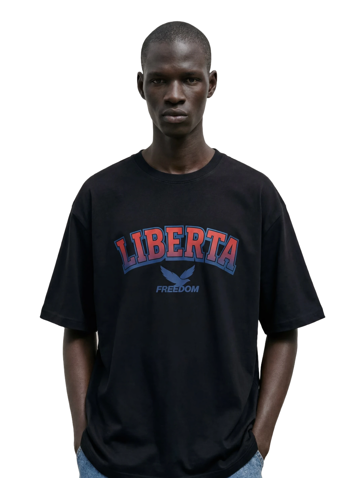 Liberta Black Tee, men's cut