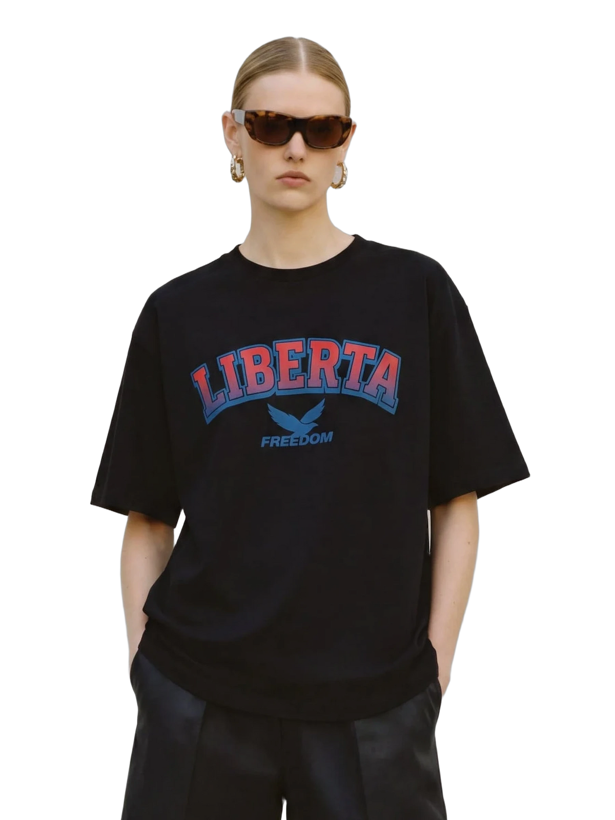 Liberta Black Tee, women's cut