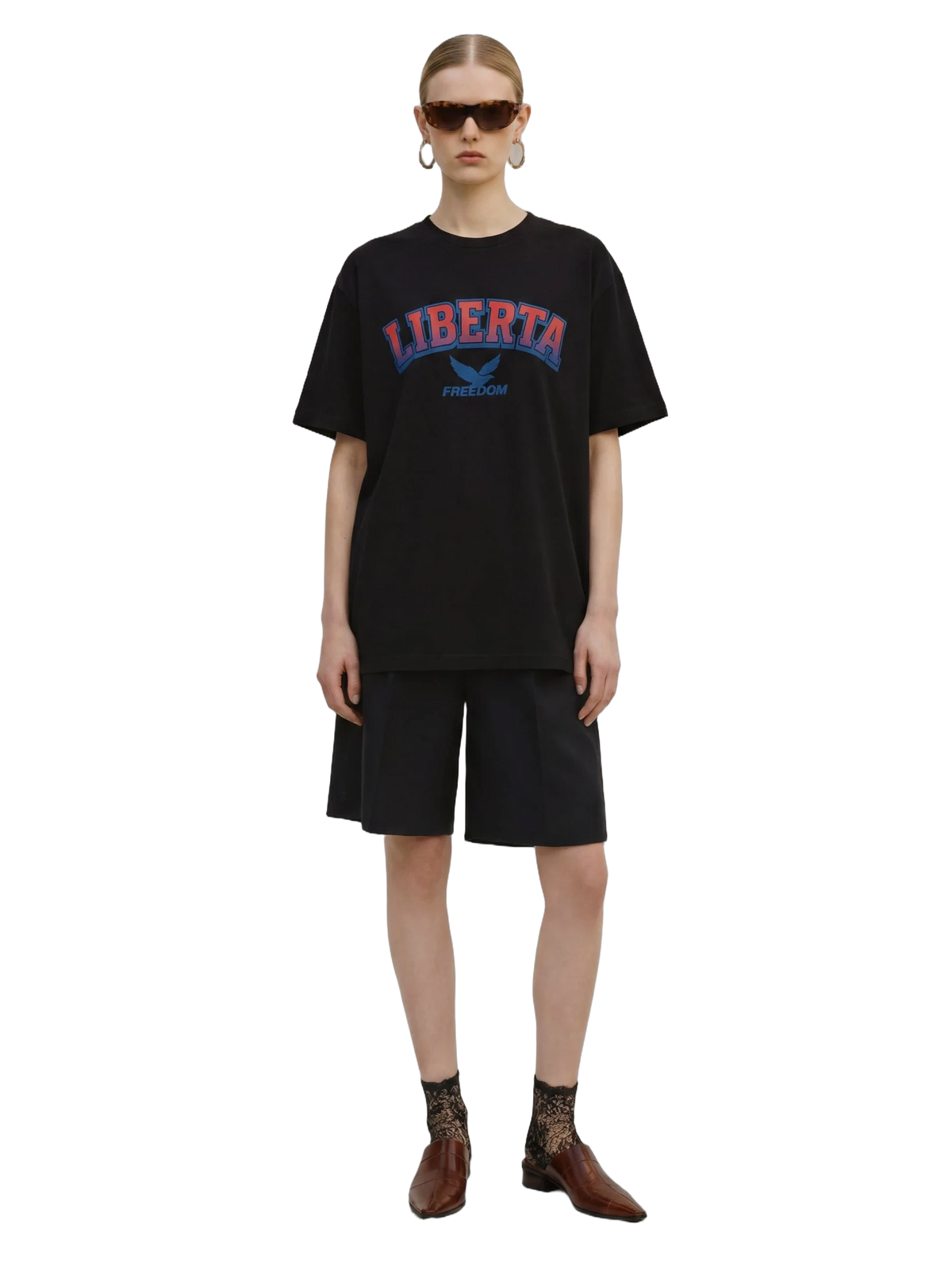 Liberta Black Tee, women's cut