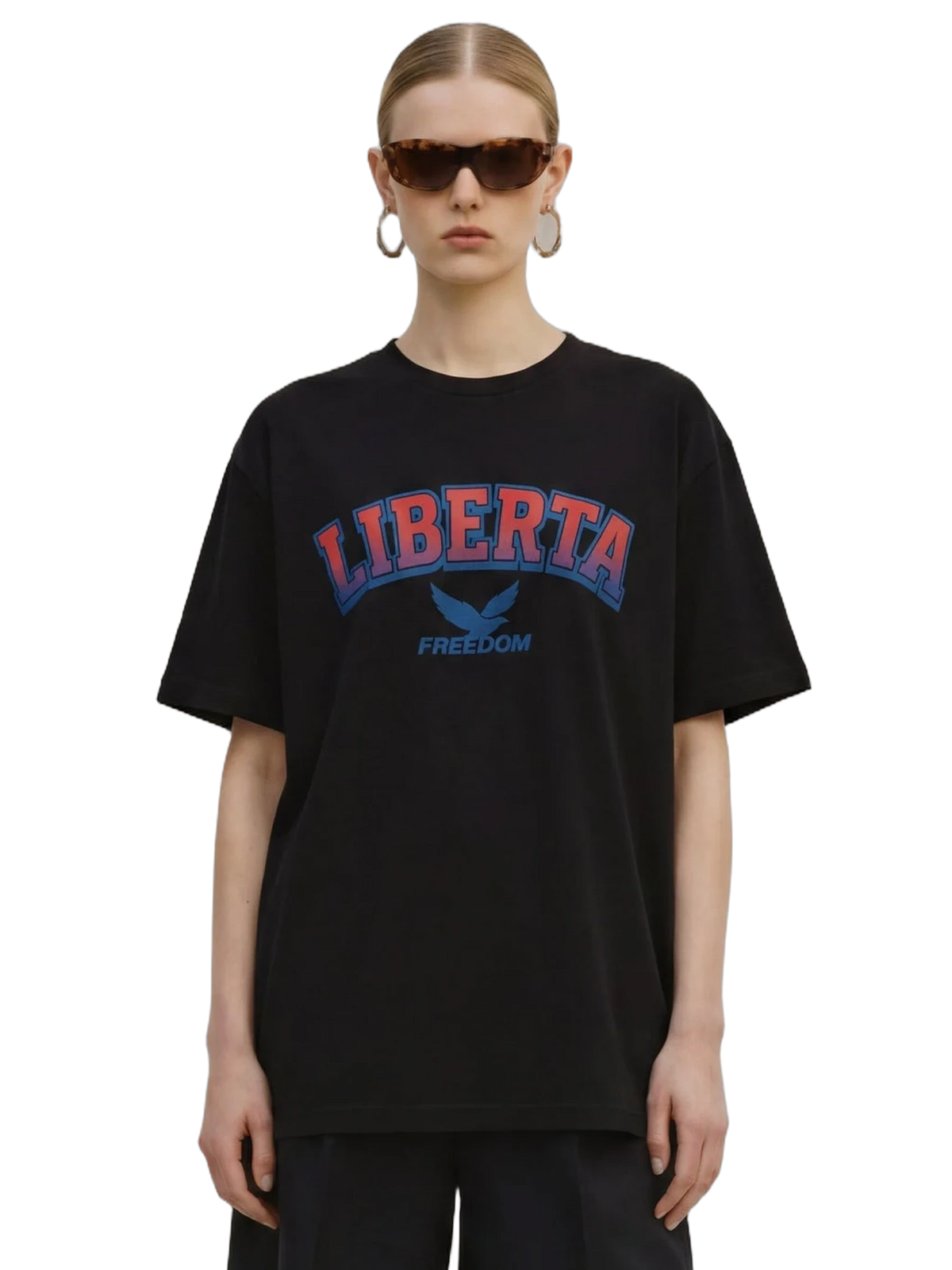 Liberta Black Tee, women's cut