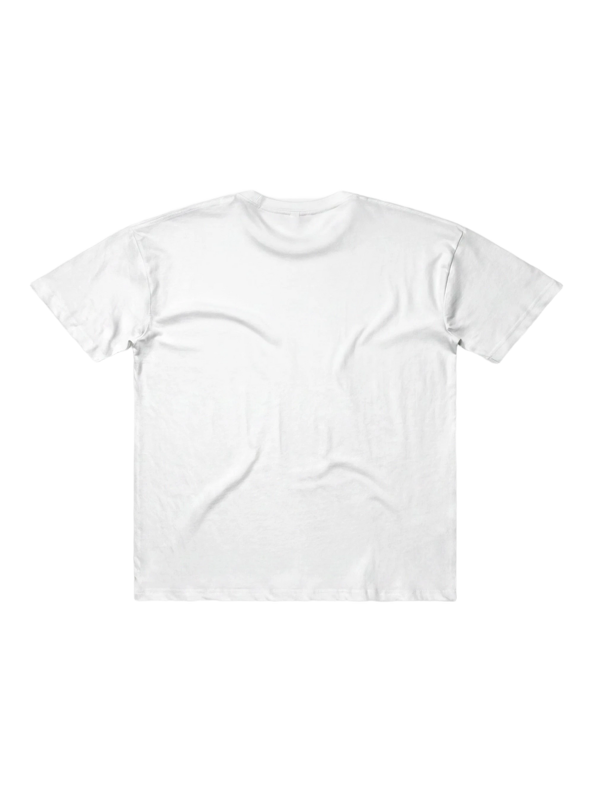 Liberta White Tee, men's cut, flat lay