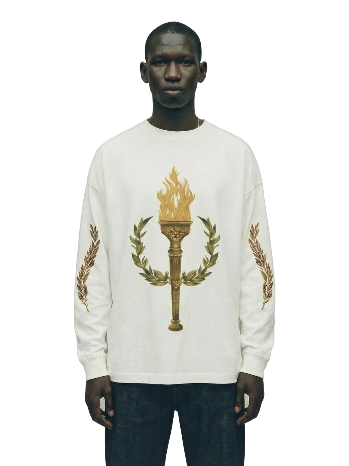 Lumen Longsleeve in white, men's cut