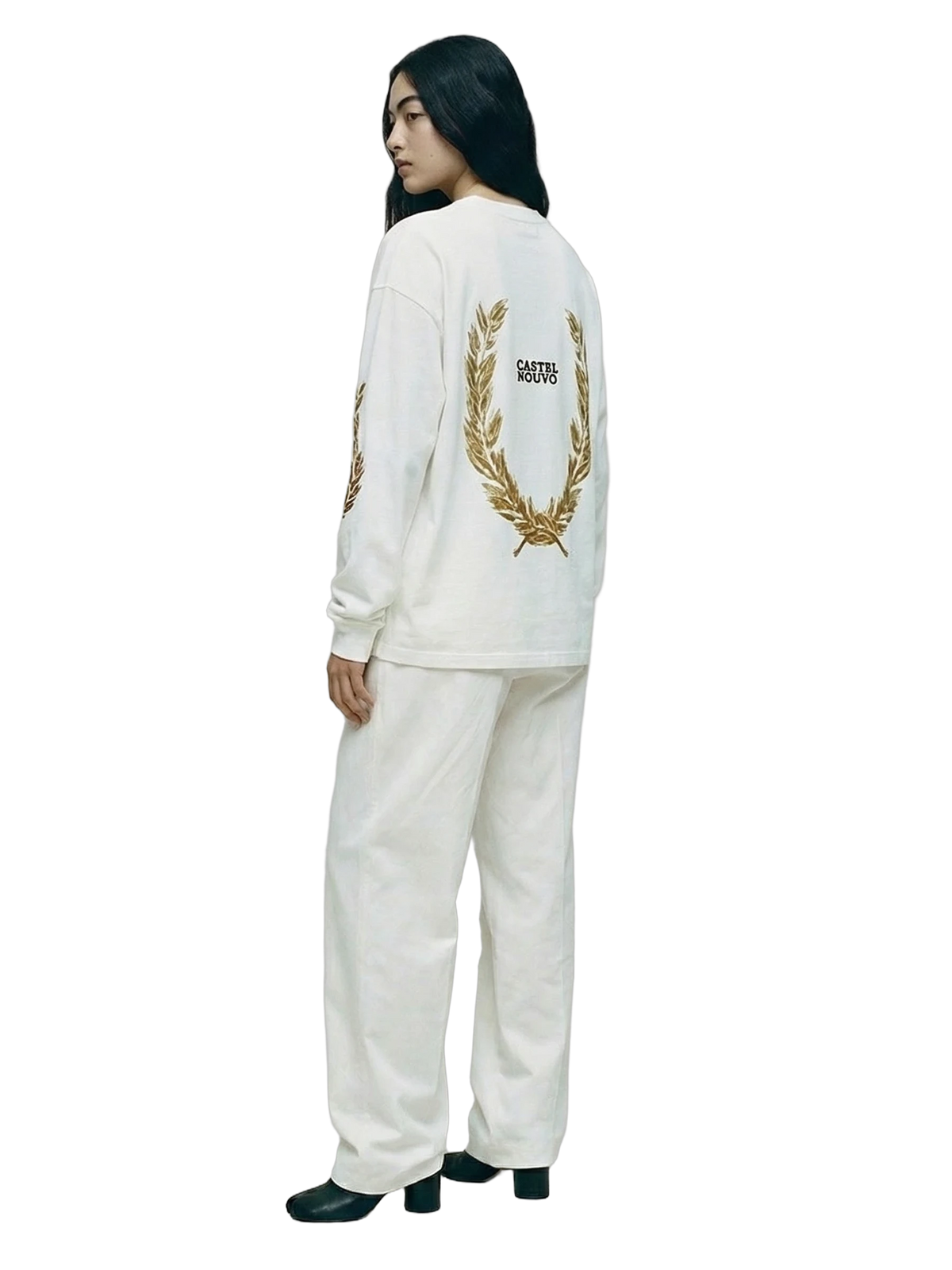 Lumen Longsleeve in white, women's cut