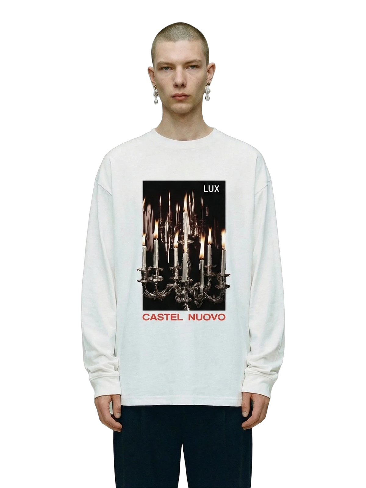 Lux Longsleeve in white, men's cut