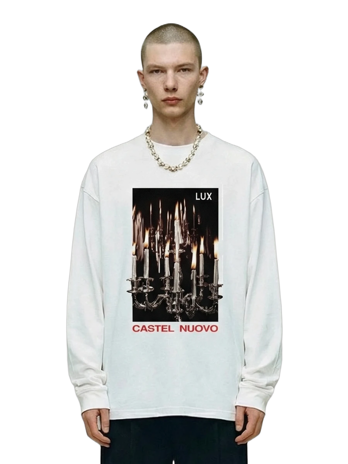 Lux Longsleeve in white, men's cut