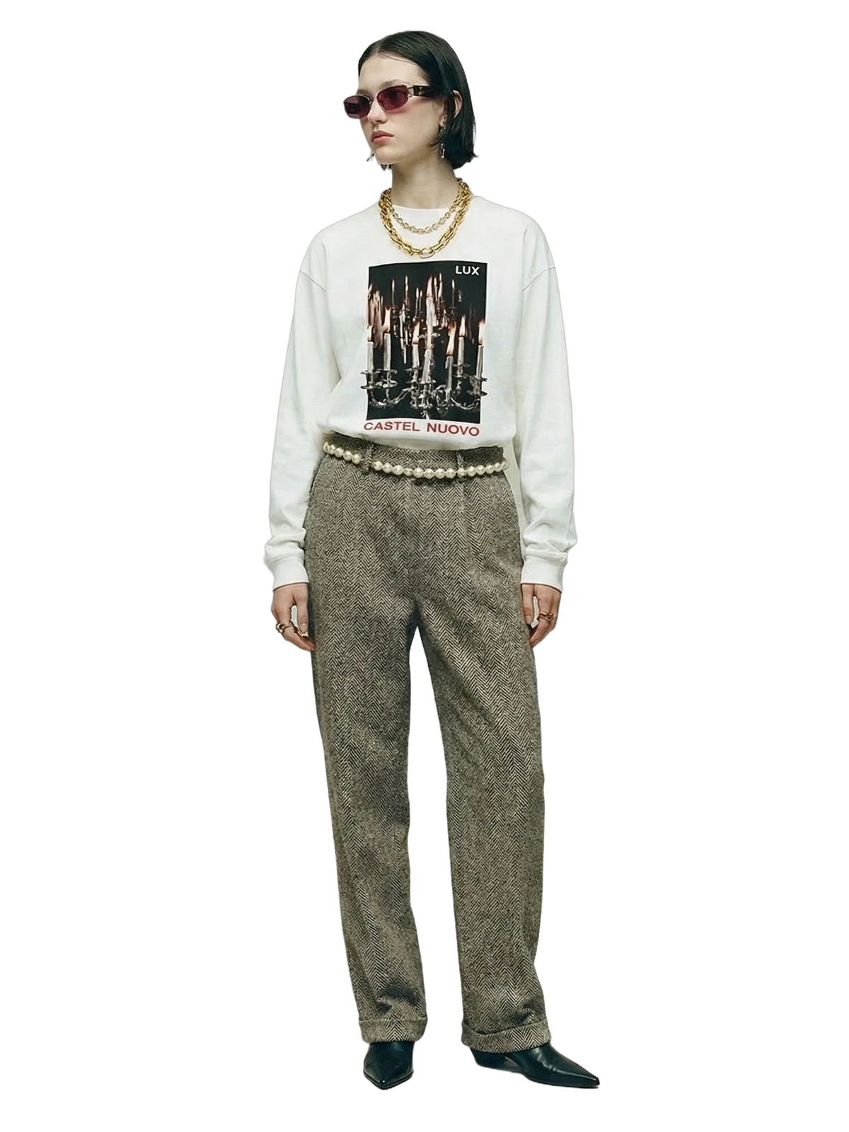Lux Longsleeve in white, women's cut