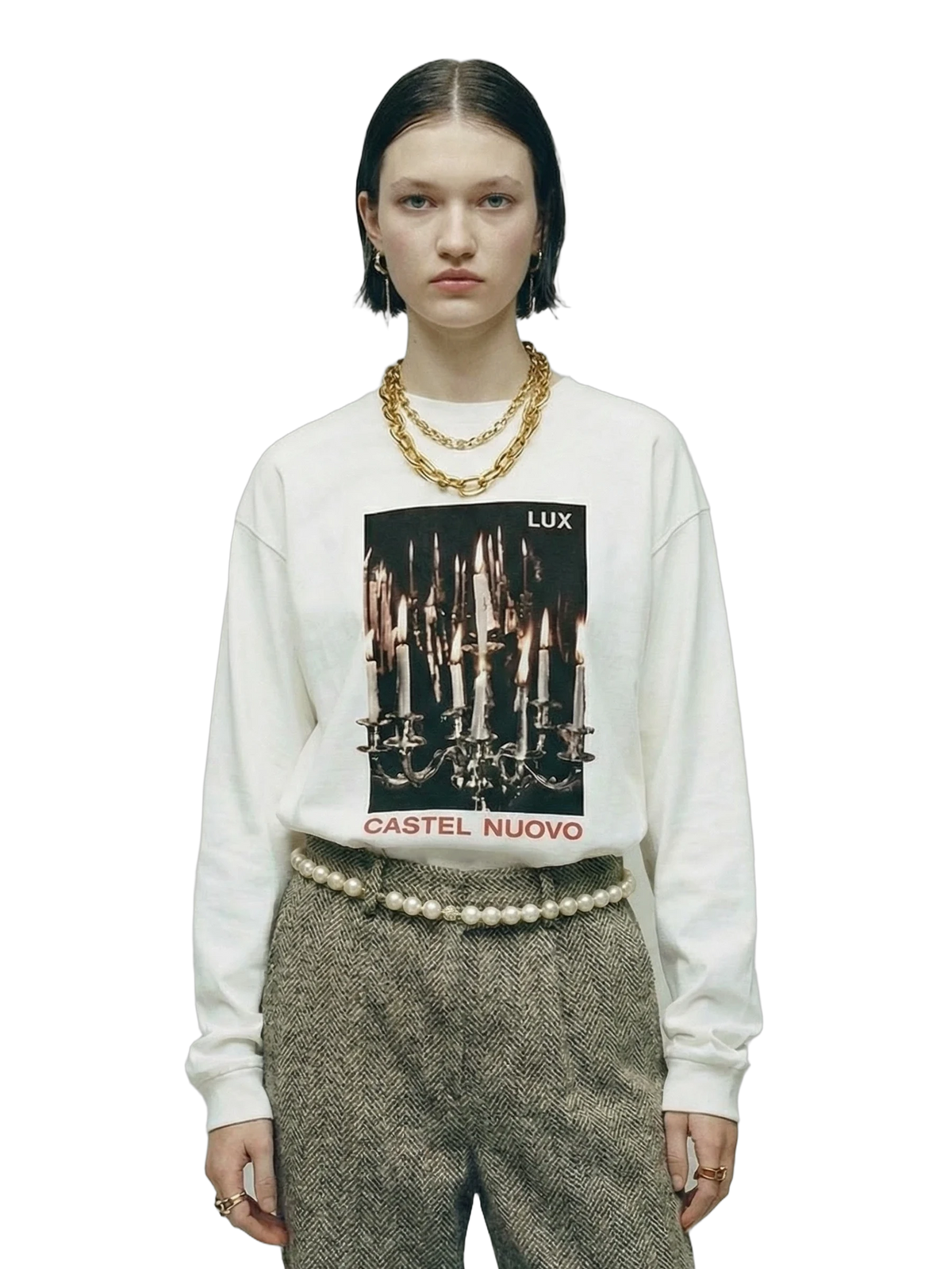 Lux Longsleeve in white, women's cut
