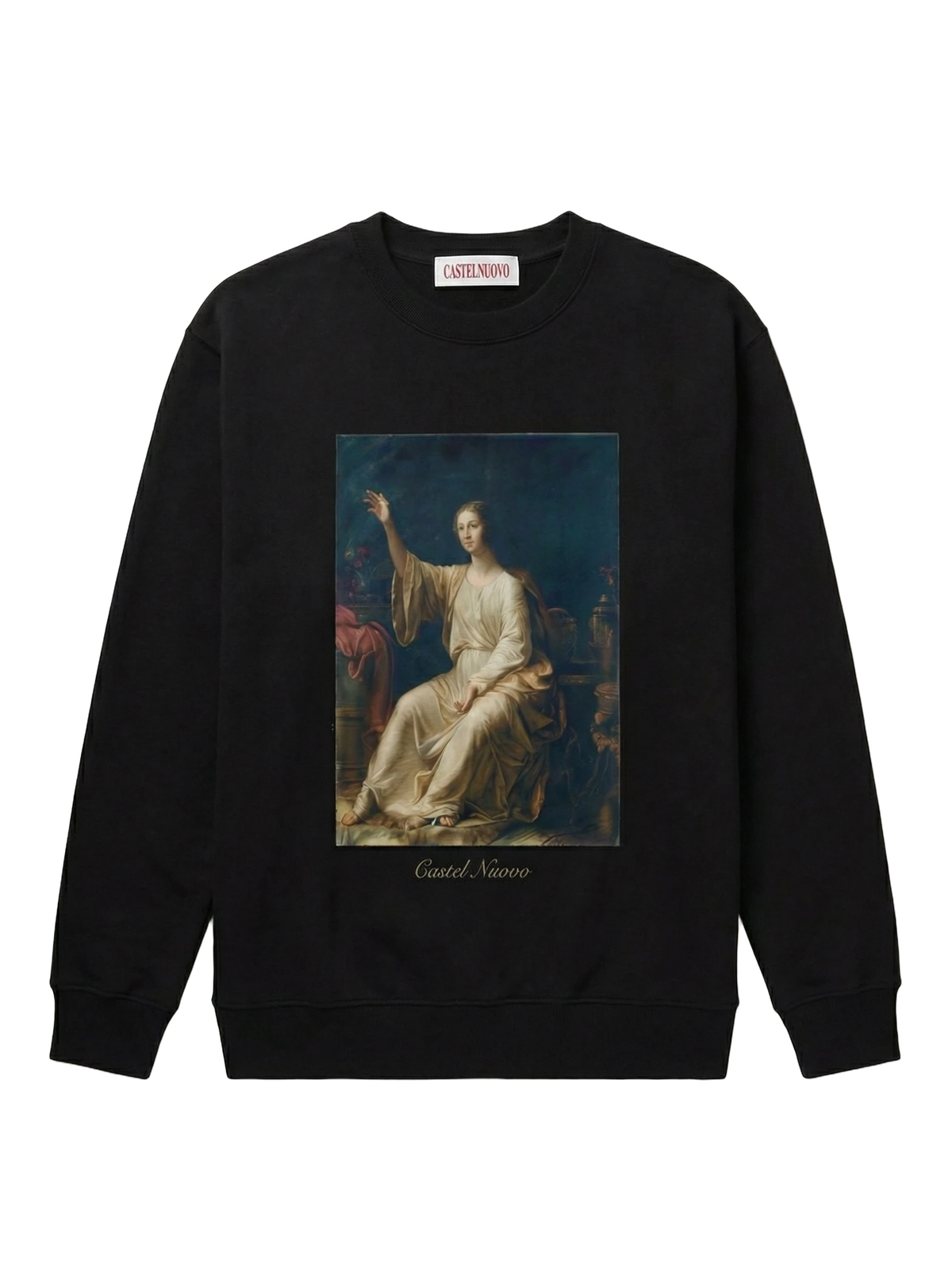 Manus Dei Crewneck in black, women's cut