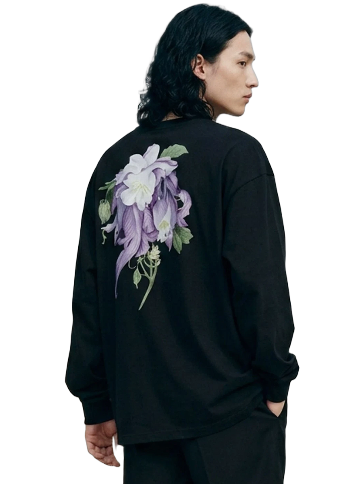 Melancholia Long Sleeve in black, men's cut