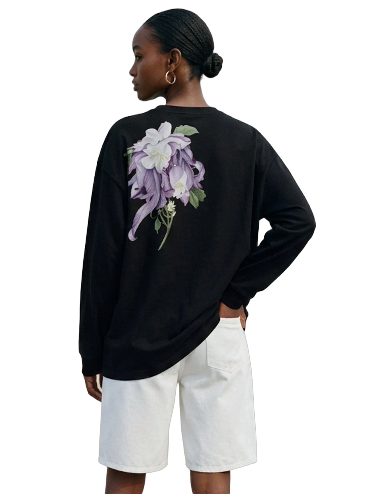 Melancholia Long Sleeve in black, women's cut